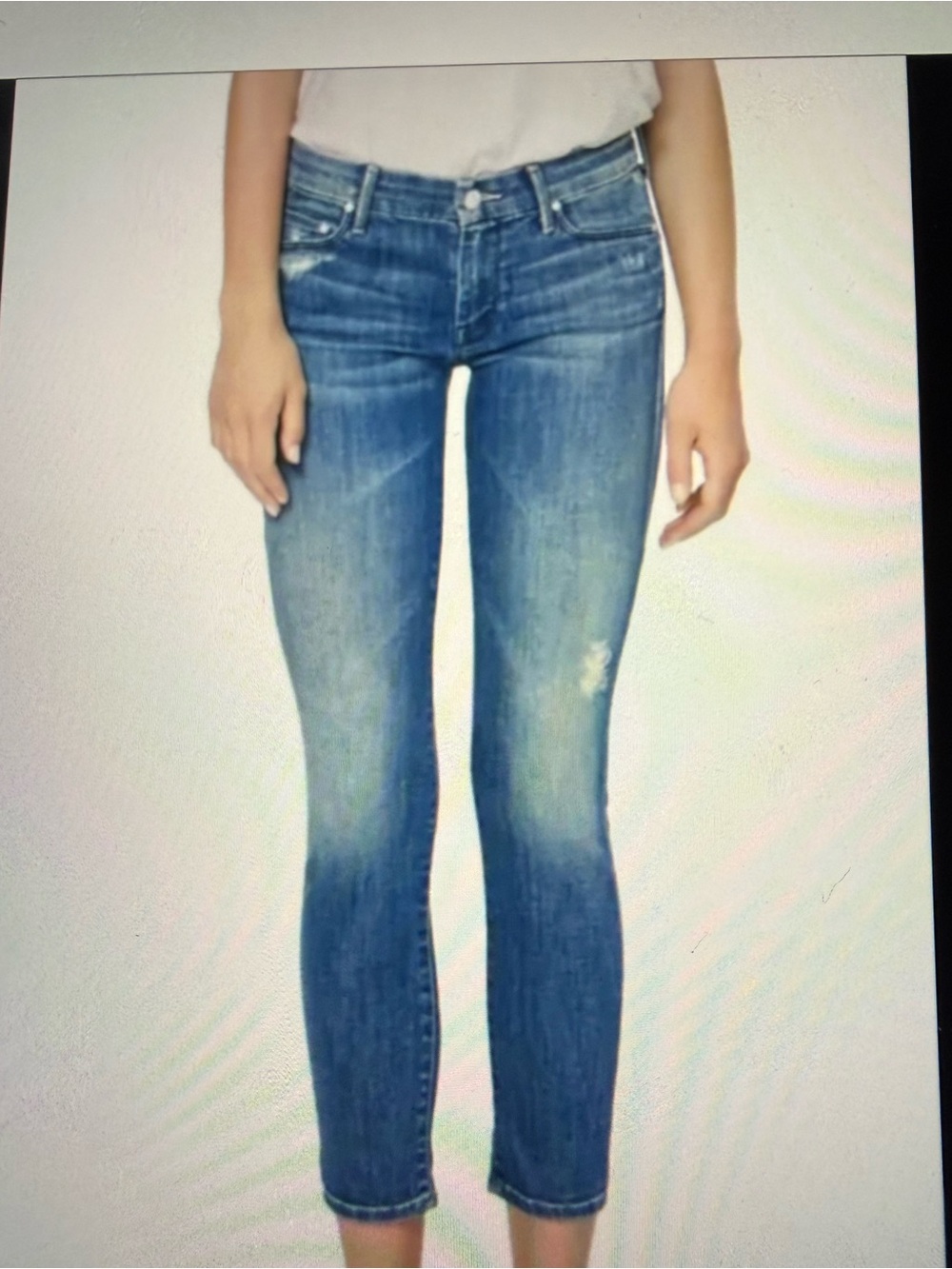 MOTHER The Looker Cropped Skinny Jeans in Graffiti Girl